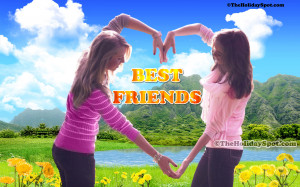High Quality wallpaper on friendship featuring two friend sharing ...