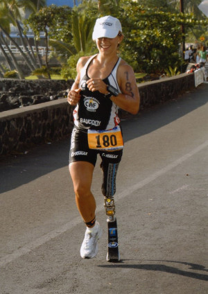 Sarah Reinertsen, the 1st female leg amputee to complete the Ironman ...