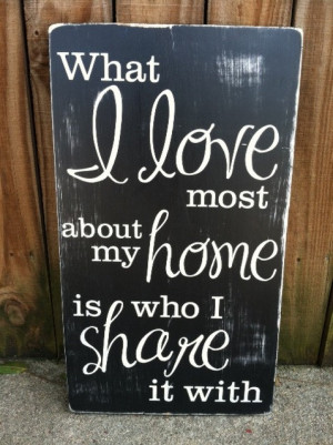 Details about What I Love Most About My Home is Who I Share It With ...