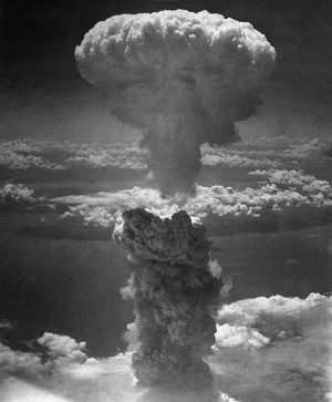 Le champignon atomique de la bombe d'Hiroshima.