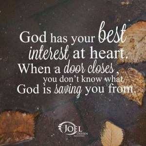 God has your best interest at heart