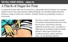 Wall Street Journal on prolotherapy for chronic pain quotes Cochrane ...