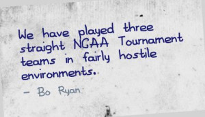 ... Tournament teams in fairly hostile Environments ~ Environment Quote
