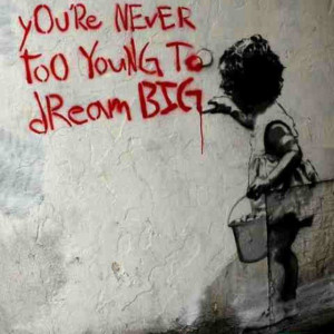 Banksy, quote, citat, wise words, wisdom, street art, wall, photo.