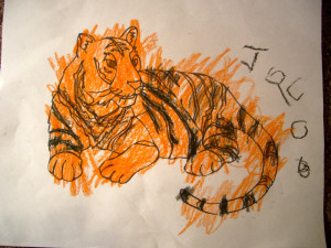 Fierce Cartoon Tiger Picture