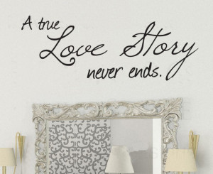 True Love Story never end Wedding Lover Gift-Art Vinyl DIY wall/car ...