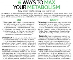 10 ways to Max your Metabolism