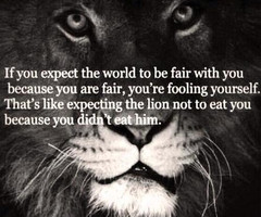 Tagged with lion quote world eat life