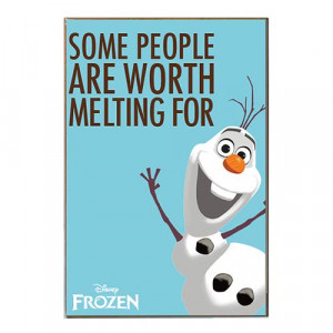 Disney Frozen Olaf Some People Are Worth Melting For Wood Wall Art