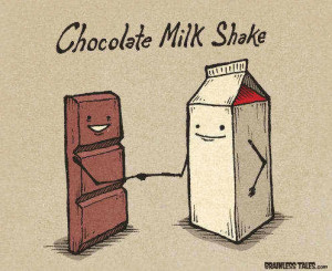 chocolate, draw, friends, funny, milk