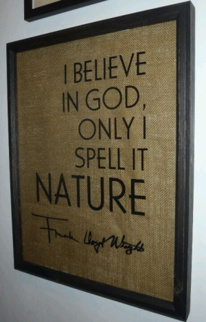 Frank Lloyd Wright nature quote