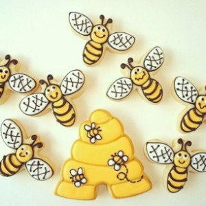 bee, bees, bumble, buzz, buzzy, cookies, cute, food, hive, honey ...