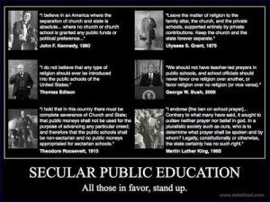 Secular Public Education Insures Democracy