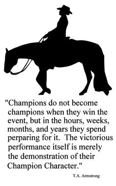 Horse-Champions Western Horse 2 Quote-Horse wall decal-Large 28 x 45 ...