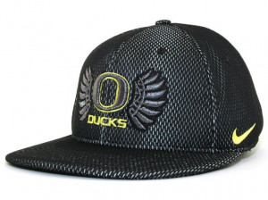 Oregon Ducks Nike NCAA 643 Swoosh flex Blackout Hats