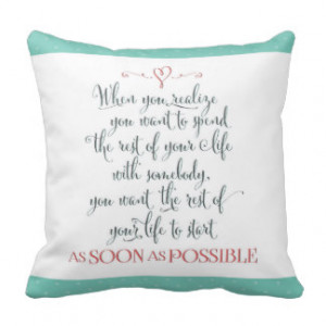 When Harry Met Sally Quote Teal Throw Pillow