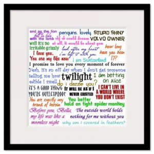 Twilight Quotes Framed Print