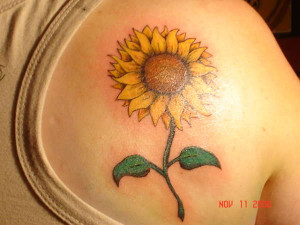 Sunflower Tattoo Back