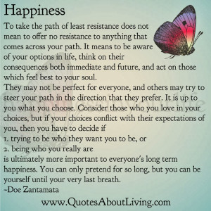 Happiness - Path of Least Resistance