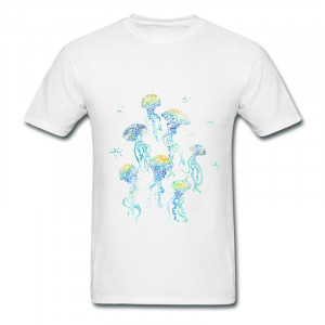 ... swimming jellyfish talk Design Fun Quote Teeshirts for Boys Low Price
