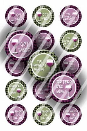digital bottle cap images r269 wine sayings digital collage