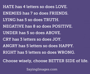Choose Better Side Of Life: Quote About Choose Better Side Of Life ...