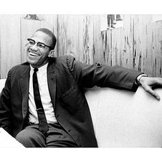 ... nice smile, you rarely ever see images of Malcolm X smiling... More