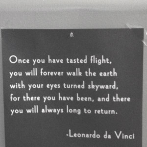 Flight quotes, positive, best, sayings, leonardo da vinci