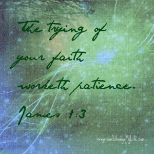 ... patience. But let patience have her perfect work, that ye may be