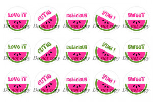 INST-D Watermelon Sayings Digital Images - Sheet of 4x6 - You Print ...