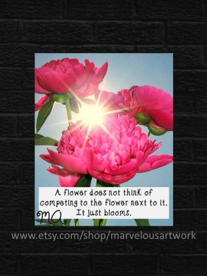 Pink Flower Art Framed Quote Print by MarvelousArtwork on Etsy, $5.00