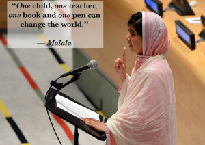 Malala Yousafzai addresses United Nations Youth Assembly. # ...