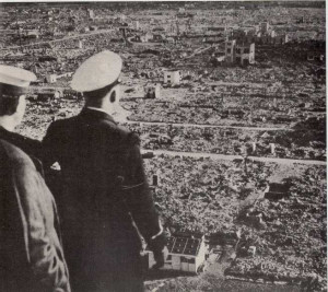 Veduta Hiroshima Alcuni Giorni Dopo Eplosione Della Bomba Atomica