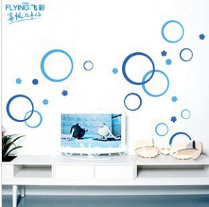 Free-shipping-Romantic-circle-wall-art-sticker-Bedroom-Home-wall ...