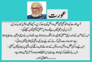 ... Room' of her own logic in her mind - Ashfaq Ahmed Quotes and Sayings