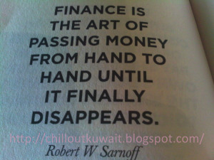 To finance people :} cheers!