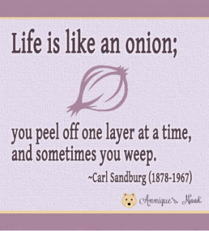 Life is like an onion . . . quote