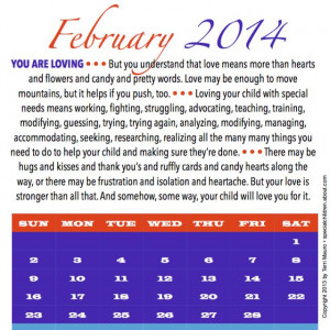Love Notes for Special Parents Calendar - 2014 Inspirational Calendar