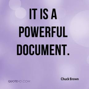 Chuck Brown It is a powerful document