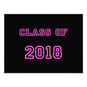 Class of 2018 Pink Customized Graduation Template Photo Art