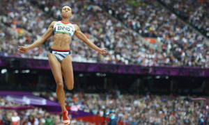 Jessica Ennis Long Jump Britain's jessica ennis long