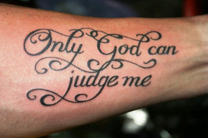 Religious Inspirational Tattoo on arm