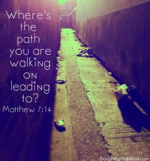 Narrow path or broad way?Narrow Paths, Bible Verses