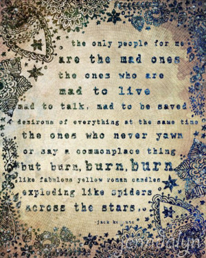 jack kerouac quote bohemian poster typography print 8 by Jenndalyn, $ ...