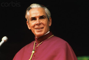 Fulton J. Sheen, Bishop of Rochester, New York, at the Mount Neboh ...