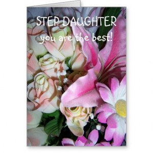 Happy Birthday Card For A Step Daughter Flowers