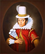 rare portrait of Pocahontas as an English lady.