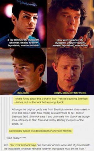 Sherlock/Star Trek Quote!
