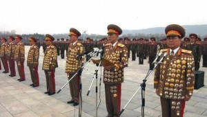 The North Korean military also has nuclear weapons.