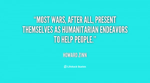 ... all, present themselves as humanitarian endeavors to help people